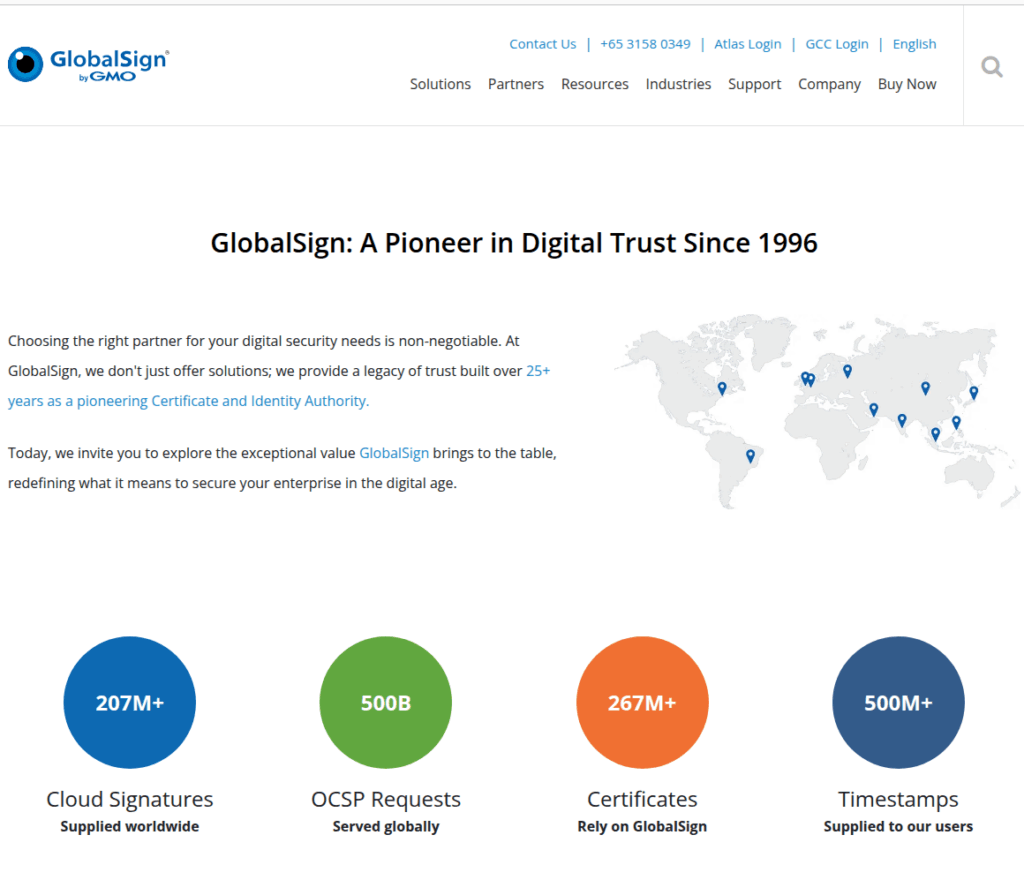 SSL 인증 기관 - GlobalSign